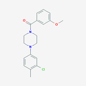 molecular formula C19H21ClN2O2 B344740 1-(3-Chloro-4-methylphenyl)-4-(3-methoxybenzoyl)piperazine CAS No. 1129406-57-0