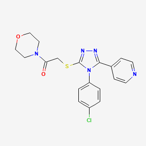 molecular formula C19H18ClN5O2S B3447406 4-({[4-(4-chlorophenyl)-5-(4-pyridinyl)-4H-1,2,4-triazol-3-yl]thio}acetyl)morpholine 