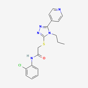 molecular formula C18H18ClN5OS B3447417 N-(2-chlorophenyl)-2-{[4-propyl-5-(4-pyridinyl)-4H-1,2,4-triazol-3-yl]thio}acetamide 