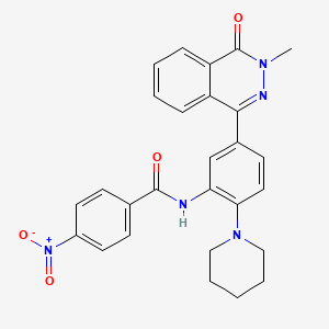 N-[5-(3-methyl-4-oxo-3,4-dihydro-1-phthalazinyl)-2-(1-piperidinyl)phenyl]-4-nitrobenzamide