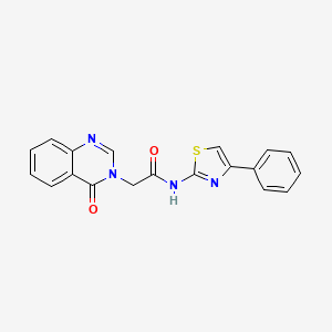 molecular formula C19H14N4O2S B3447434 2-(4-oxo-3(4H)-quinazolinyl)-N-(4-phenyl-1,3-thiazol-2-yl)acetamide 