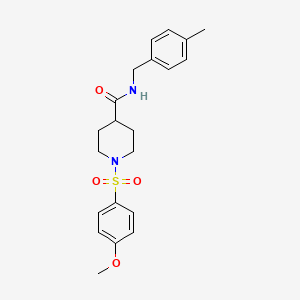 molecular formula C21H26N2O4S B3447461 1-[(4-methoxyphenyl)sulfonyl]-N-(4-methylbenzyl)-4-piperidinecarboxamide 