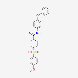 molecular formula C25H26N2O5S B3447474 1-[(4-methoxyphenyl)sulfonyl]-N-(4-phenoxyphenyl)-4-piperidinecarboxamide 