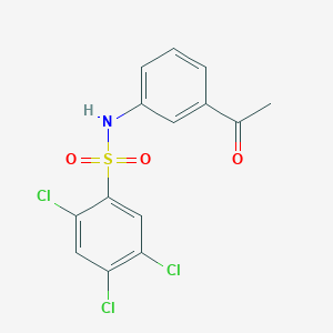 molecular formula C14H10Cl3NO3S B3447531 N-(3-acetylphenyl)-2,4,5-trichlorobenzenesulfonamide 