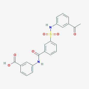 molecular formula C22H18N2O6S B3447548 3-[(3-{[(3-acetylphenyl)amino]sulfonyl}benzoyl)amino]benzoic acid 