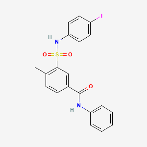 molecular formula C20H17IN2O3S B3447558 3-{[(4-iodophenyl)amino]sulfonyl}-4-methyl-N-phenylbenzamide 