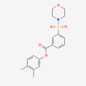 molecular formula C19H21NO5S B3447566 3,4-dimethylphenyl 3-(4-morpholinylsulfonyl)benzoate 