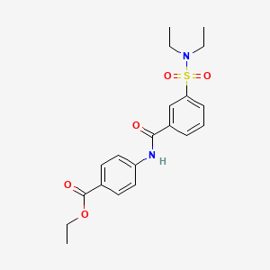 molecular formula C20H24N2O5S B3447571 ethyl 4-({3-[(diethylamino)sulfonyl]benzoyl}amino)benzoate 