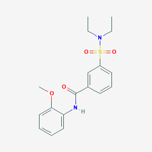 molecular formula C18H22N2O4S B3447578 3-[(diethylamino)sulfonyl]-N-(2-methoxyphenyl)benzamide 