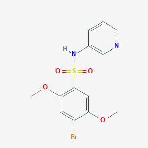 molecular formula C13H13BrN2O4S B344761 4-bromo-2,5-dimethoxy-N-(pyridin-3-yl)benzenesulfonamide CAS No. 898654-30-3
