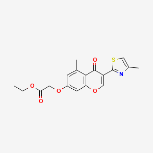 molecular formula C18H17NO5S B3447621 ethyl {[5-methyl-3-(4-methyl-1,3-thiazol-2-yl)-4-oxo-4H-chromen-7-yl]oxy}acetate 
