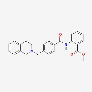molecular formula C25H24N2O3 B3447628 methyl 2-{[4-(3,4-dihydro-2(1H)-isoquinolinylmethyl)benzoyl]amino}benzoate 