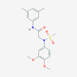 molecular formula C19H24N2O5S B3447631 N~2~-(3,4-dimethoxyphenyl)-N~1~-(3,5-dimethylphenyl)-N~2~-(methylsulfonyl)glycinamide 