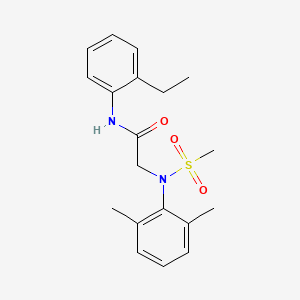 molecular formula C19H24N2O3S B3447647 N~2~-(2,6-dimethylphenyl)-N~1~-(2-ethylphenyl)-N~2~-(methylsulfonyl)glycinamide 