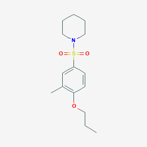 molecular formula C15H23NO3S B344765 1-(3-Methyl-4-propoxyphenyl)sulfonylpiperidine CAS No. 898639-10-6