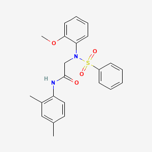 molecular formula C23H24N2O4S B3447655 N~1~-(2,4-dimethylphenyl)-N~2~-(2-methoxyphenyl)-N~2~-(phenylsulfonyl)glycinamide CAS No. 6188-66-5