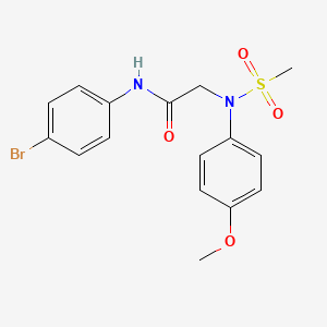 molecular formula C16H17BrN2O4S B3447659 N~1~-(4-bromophenyl)-N~2~-(4-methoxyphenyl)-N~2~-(methylsulfonyl)glycinamide CAS No. 6192-92-3
