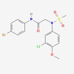 N~1~-(4-bromophenyl)-N~2~-(3-chloro-4-methoxyphenyl)-N~2~-(methylsulfonyl)glycinamide