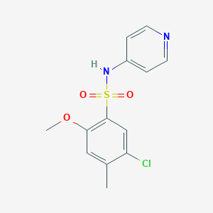 molecular formula C13H13ClN2O3S B344768 5-chloro-2-methoxy-4-methyl-N-pyridin-4-ylbenzenesulfonamide CAS No. 879051-05-5