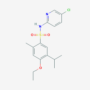 molecular formula C17H21ClN2O3S B344772 N-(5-chloropyridin-2-yl)-4-ethoxy-2-methyl-5-propan-2-ylbenzenesulfonamide CAS No. 898647-42-2