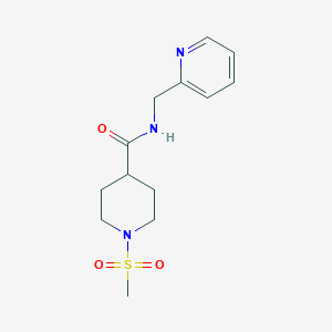 molecular formula C13H19N3O3S B3447721 1-(methylsulfonyl)-N-(2-pyridinylmethyl)-4-piperidinecarboxamide 