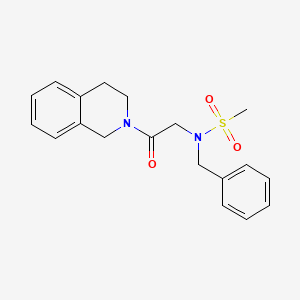 molecular formula C19H22N2O3S B3447722 N-Benzyl-N-[2-(3,4-dihydro-1H-isoquinolin-2-yl)-2-oxo-ethyl]-methanesulfonamide 