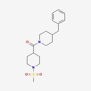 molecular formula C19H28N2O3S B3447727 4-benzyl-1-{[1-(methylsulfonyl)-4-piperidinyl]carbonyl}piperidine 