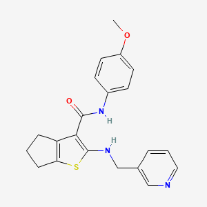 molecular formula C21H21N3O2S B3447739 N-(4-methoxyphenyl)-2-[(3-pyridinylmethyl)amino]-5,6-dihydro-4H-cyclopenta[b]thiophene-3-carboxamide 