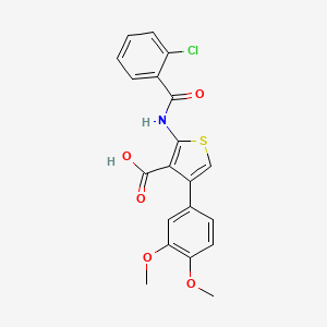 2-[(2-chlorobenzoyl)amino]-4-(3,4-dimethoxyphenyl)-3-thiophenecarboxylic acid