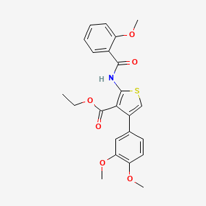 molecular formula C23H23NO6S B3447761 ethyl 4-(3,4-dimethoxyphenyl)-2-[(2-methoxybenzoyl)amino]-3-thiophenecarboxylate 