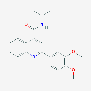 molecular formula C21H22N2O3 B3447766 2-(3,4-dimethoxyphenyl)-N-isopropyl-4-quinolinecarboxamide 