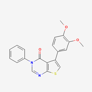 molecular formula C20H16N2O3S B3447769 5-(3,4-dimethoxyphenyl)-3-phenylthieno[2,3-d]pyrimidin-4(3H)-one 