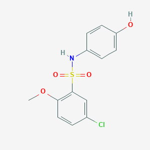 molecular formula C13H12ClNO4S B344779 5-chloro-N-(4-hydroxyphenyl)-2-methoxybenzenesulfonamide CAS No. 950235-96-8