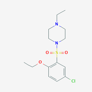 molecular formula C14H21ClN2O3S B344780 1-[(5-Chloro-2-ethoxyphenyl)sulfonyl]-4-ethylpiperazine CAS No. 838885-47-5