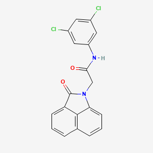 molecular formula C19H12Cl2N2O2 B3447853 N-(3,5-dichlorophenyl)-2-(2-oxobenzo[cd]indol-1(2H)-yl)acetamide 