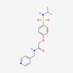 molecular formula C17H21N3O4S B3447861 2-{4-[(isopropylamino)sulfonyl]phenoxy}-N-(4-pyridinylmethyl)acetamide 
