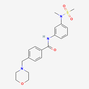 molecular formula C20H25N3O4S B3447874 N-{3-[methyl(methylsulfonyl)amino]phenyl}-4-(4-morpholinylmethyl)benzamide 