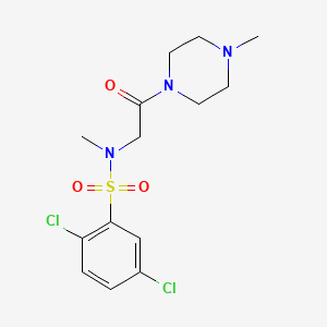 molecular formula C14H19Cl2N3O3S B3447878 2,5-Dichloro-N-methyl-N-[2-(4-methyl-piperazin-1-yl)-2-oxo-ethyl]-benzenesulfonamide 