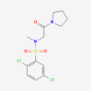 molecular formula C13H16Cl2N2O3S B3447887 2,5-Dichloro-N-methyl-N-(2-oxo-2-pyrrolidin-1-yl-ethyl)-benzenesulfonamide 
