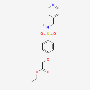 molecular formula C16H18N2O5S B3447908 ethyl (4-{[(4-pyridinylmethyl)amino]sulfonyl}phenoxy)acetate 