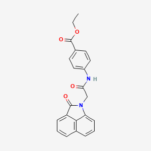 molecular formula C22H18N2O4 B3447909 ethyl 4-{[(2-oxobenzo[cd]indol-1(2H)-yl)acetyl]amino}benzoate 