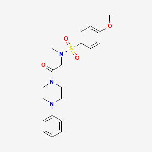 molecular formula C20H25N3O4S B3447921 4-Methoxy-N-methyl-N-[2-oxo-2-(4-phenyl-piperazin-1-yl)-ethyl]-benzenesulfonamide 