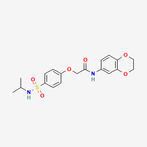 molecular formula C19H22N2O6S B3447930 N-(2,3-dihydro-1,4-benzodioxin-6-yl)-2-{4-[(isopropylamino)sulfonyl]phenoxy}acetamide 