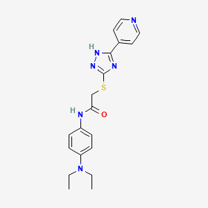 molecular formula C19H22N6OS B3447937 N-[4-(diethylamino)phenyl]-2-{[5-(4-pyridinyl)-4H-1,2,4-triazol-3-yl]thio}acetamide 