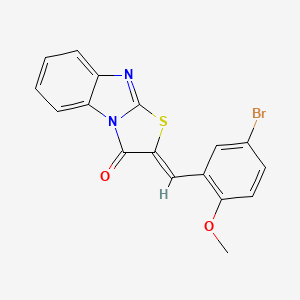 molecular formula C17H11BrN2O2S B3447942 2-(5-bromo-2-methoxybenzylidene)[1,3]thiazolo[3,2-a]benzimidazol-3(2H)-one CAS No. 329718-84-5