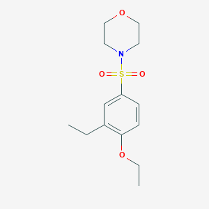 molecular formula C14H21NO4S B344795 4-(4-Ethoxy-3-ethylphenyl)sulfonylmorpholine CAS No. 886122-05-0
