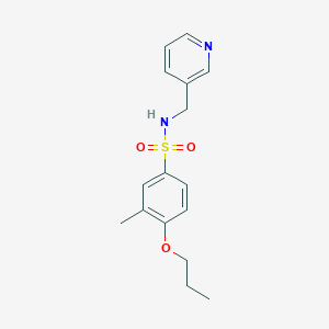 molecular formula C16H20N2O3S B344796 [(3-Methyl-4-propoxyphenyl)sulfonyl](3-pyridylmethyl)amine CAS No. 898650-46-9