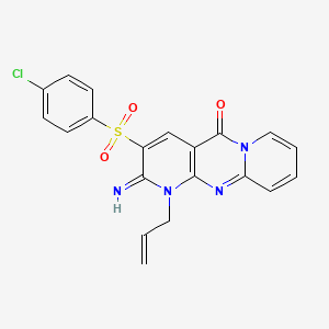 molecular formula C20H15ClN4O3S B3447970 1-allyl-3-[(4-chlorophenyl)sulfonyl]-2-imino-1,2-dihydro-5H-dipyrido[1,2-a:2',3'-d]pyrimidin-5-one CAS No. 606958-72-9