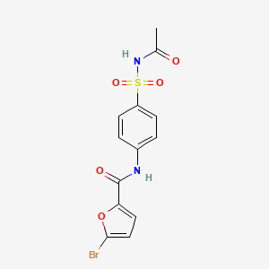 molecular formula C13H11BrN2O5S B3448006 N-{4-[(acetylamino)sulfonyl]phenyl}-5-bromo-2-furamide 