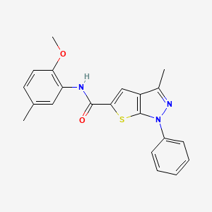 molecular formula C21H19N3O2S B3448025 N-(2-methoxy-5-methylphenyl)-3-methyl-1-phenyl-1H-thieno[2,3-c]pyrazole-5-carboxamide 